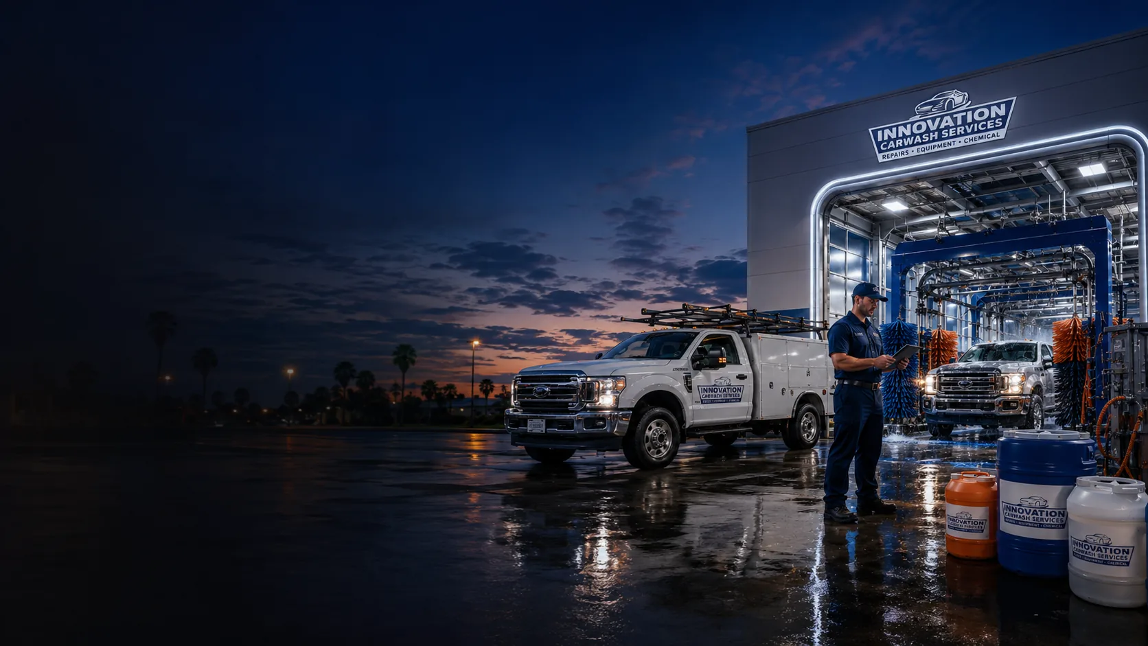 Innovation Car Wash Services express tunnel and conveyor car wash service in Florida
